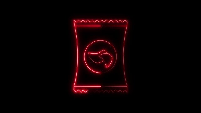 Glowing neon rectangular frame with blue and pink gradient lighting on dark background for modern with futuristic technology-inspired design