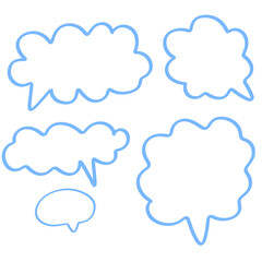Fototapeta premium set of blue speech bubbles