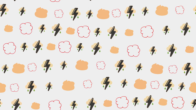 Cloud and Lightning Pattern