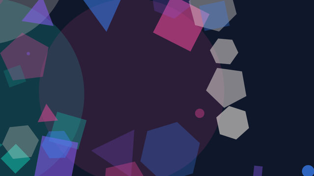 Geometric shapes set with polygons and circles for graphic design backdrop