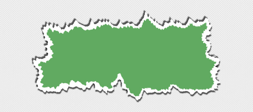 Abstract green shape with rough torn edges resembling a digital tron paper texture for creative graphic design