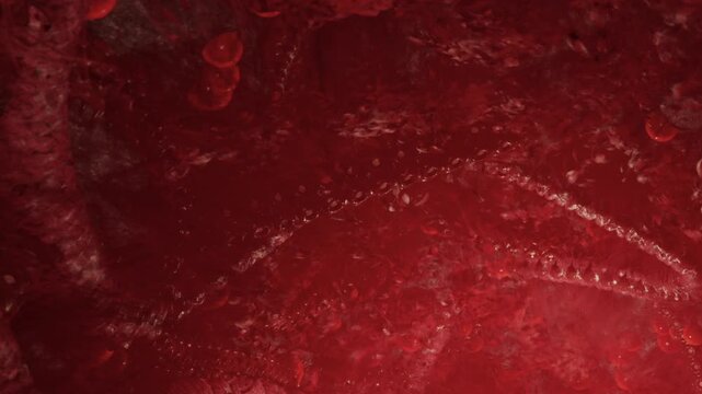 Rich shades of red create an enchanting underwater world, showcasing intricate textures and forms. Bubbles dance and light filters through, adding depth to the captivating scenery.