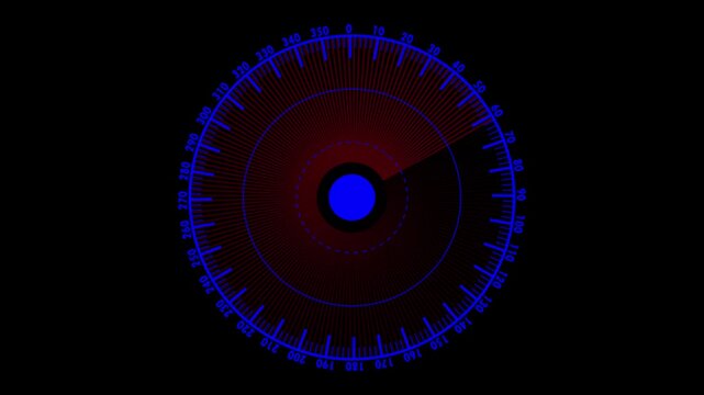 Abstract geometric radial pattern with blue and red colors