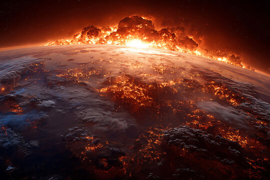 Apocalyptic Earth Explosion - Global Cataclysm and Planetary Destruction.