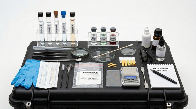 Forensic Science Kit Crime Scene Investigation Tools Evidence Collection and Analysis Equipment
