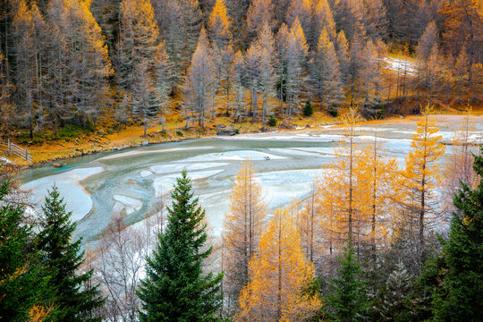 Fluss  bei L&auml;rchenwald