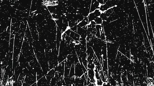 Vintage film grain overlay texture featuring heavy dust scratches and analog noise motion effects for retro video production