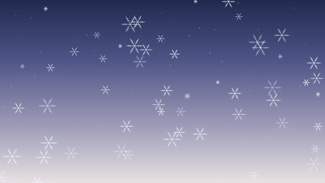 Flocons de neige cristallins dans une ambiance feutr&eacute;e