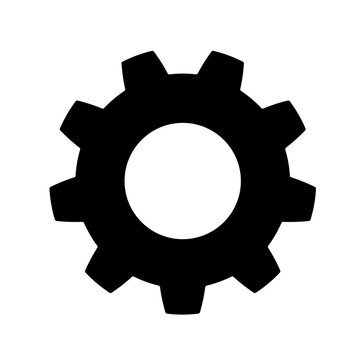 Gear icon. Gears mechanism. Cog wheel machinery. Cogwheel service symbol. Setting gaer. Mechanical repair. Mechanic fix. Maintenance services. Adjusting maintenance. Adjustable. Vector illustration