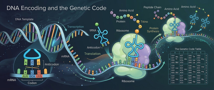 DNA Double Helix and Protein Synthesis Genetic Code Transcription Translation Ribosome Amino Acids