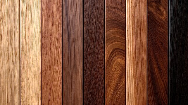 Wood planks showing different timber samples and textures