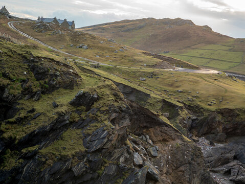 Rugged Hillside and Coastal Countryside on Achill Island