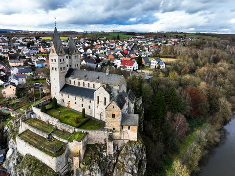 Church of St. Lubentius in Dietkirchen over the Lahn, near Limburg an der Lahn, Hesse, Germany