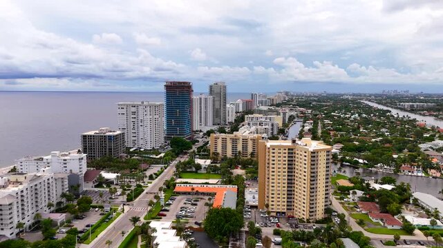 Condominium buildings Pompano Beach Florida