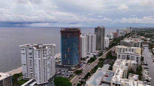 Waldorf Astoria Residences under construction Pompano Beach Florida 2026