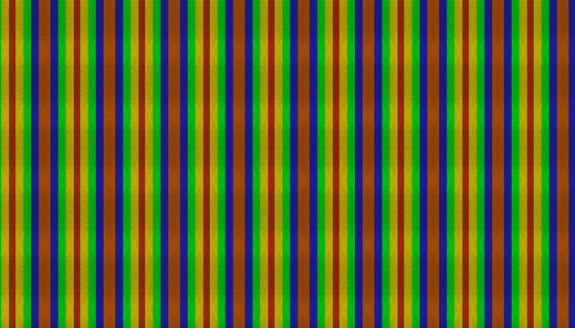Vibrant multicolored vertical stripe pattern featuring closely spaced bands of green, blue, orange, red, yellow, and purple arranged across the entire background.