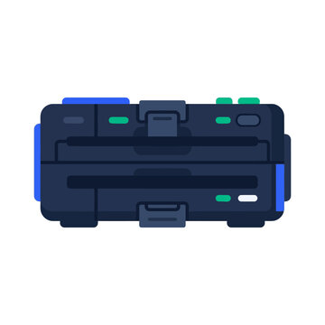 Vintage Floppy Disk Drive and CD-ROM Combo Unit, Retro Computer Hardware Illustration