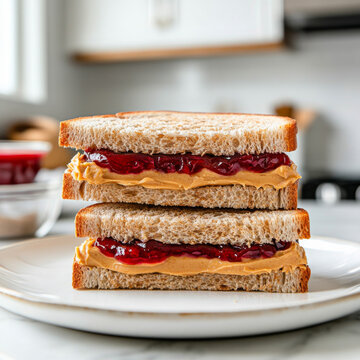 Peanut butter and jelly sandwich