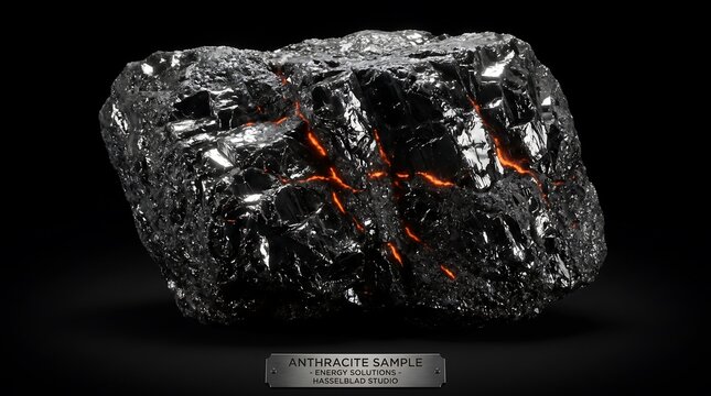 Burning coal briquettes with glowing fiery ember light background