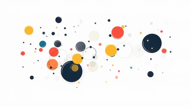 Colorful Bokeh Effect: A vibrant display of scattered, translucent circles and dots in various sizes and hues creates a dynamic and abstract bokeh effect, symbolizing connectivity and energy.