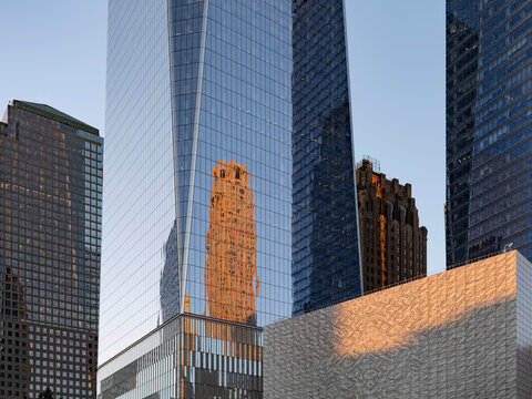 New York City, New York &ndash; October 3, 2026: Glass skyscraper at the World Trade Center, Lower Manhattan.