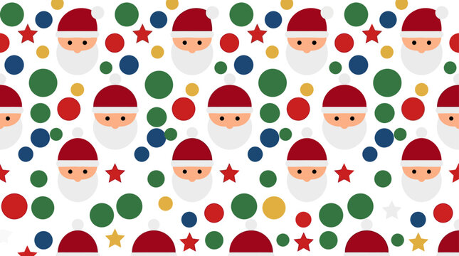 Seamless Christmas Pattern With Festive Holiday Icons
