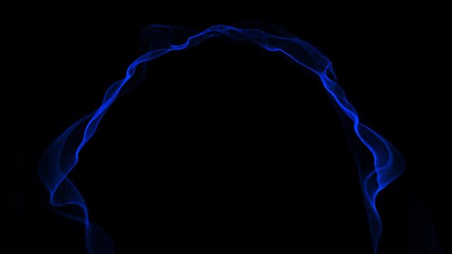 4K Blue Particles Particles Stream, Flow Blue Particles, Particles Loop Background Alpha Chanel UHD 02