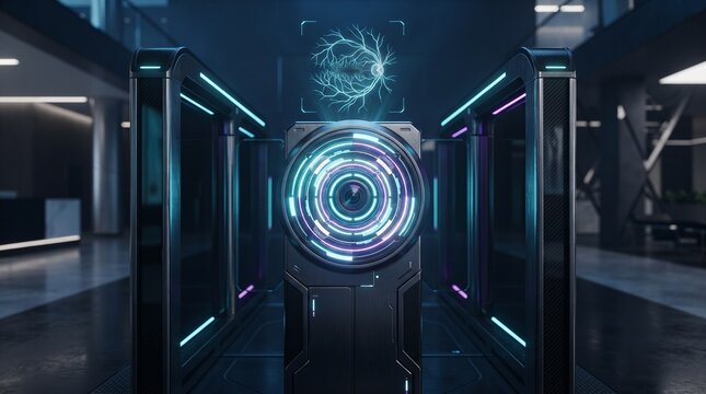 Futuristic biometric security gateway using retinal scanning and optical recognition to provide advanced contactless identity authentication