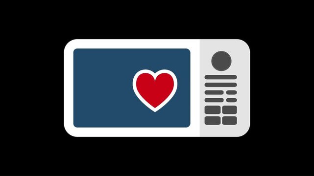 animated ecg heart rate monitor screen motion graphics for healthcare video