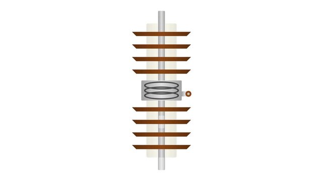 High-Voltage Bushing Current Transformer Test Tap Diagram with Induced Telemetry Signals