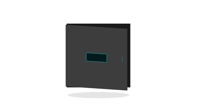 Modern Automated Parcel Locker System with Digital PIN Access and Glowing Interior LED