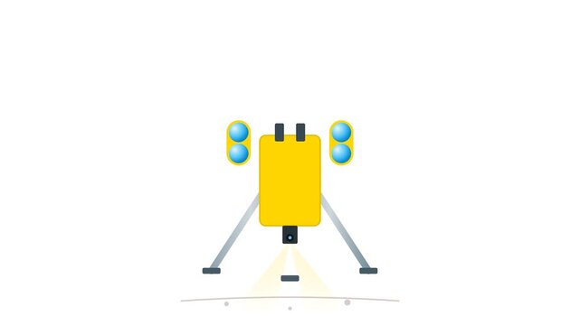 Autonomous Deep-Sea Benthic Lander Instrument Frame Oceanographic Research Animation