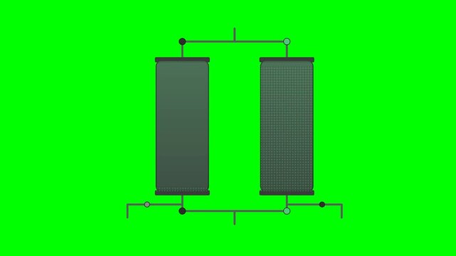 Industrial Twin-Column Pressure Swing Adsorption Gas Separator Process Animation