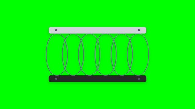 Industrial Wire Rope Vibration Isolator Mount Mechanical Flex Animation