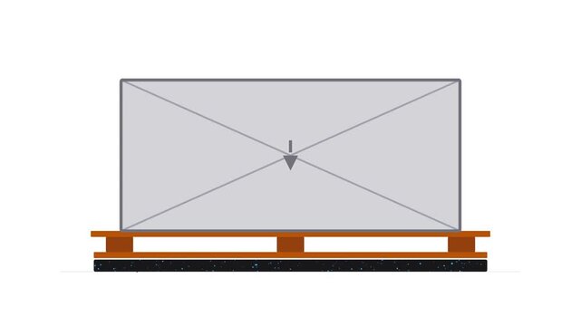 Anti-Slip Rubber Pallet Mat Friction Grip and Load Securement Motion Graphic