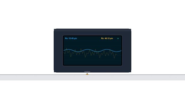 Portable Digital Surface Roughness Tester Profilometer Metrology Motion Graphic