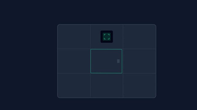 Emerald Green Automated Parcel Locker Pickup QR Code Scan Animation