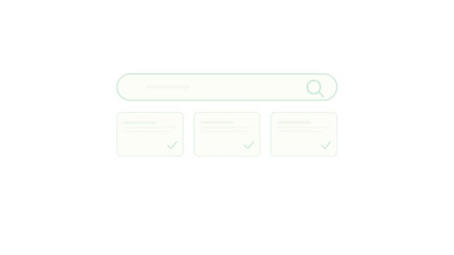 Automated Self-Service Knowledge Base Search Interface with Ivory Bar and Emerald Green Help Cards