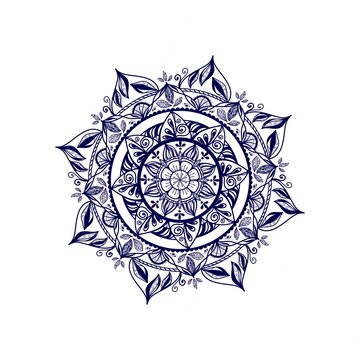 Luxury purple mandala ornament vector illustration