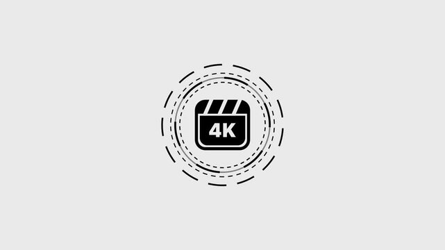 4k film clapper board animation motion graphic for video production.