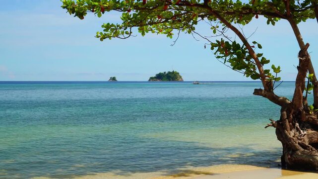 Clear Tropical Sea with Distant Islets