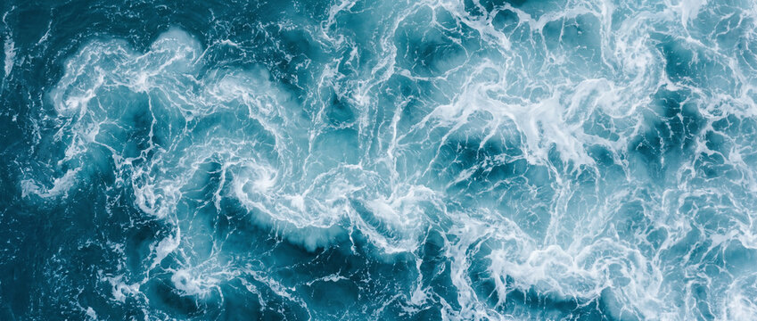 Mesmerizing Blue Ocean Water Swirls Creating A Dynamic Natural Texture