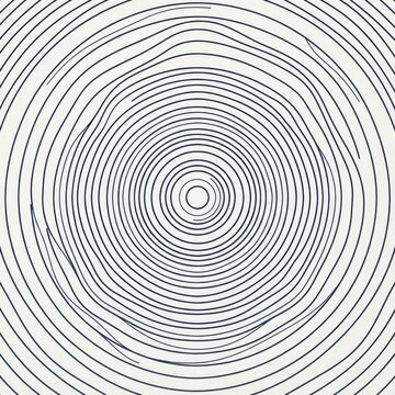 Concentric circle pattern creating a ripple effect of thin lines with seamless abstract geometric