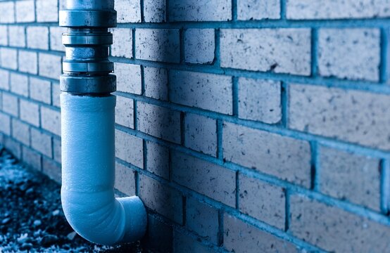 屋外の水道管に巻かれた凍結防止用の断熱材