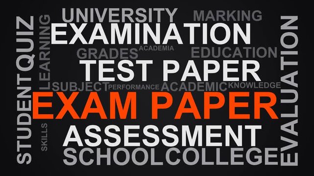 Exam Paper Word Cloud
