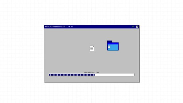 Archive File Compression And Folder Packing Animation Process