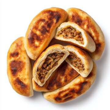 Sheermal saffron-flavored sweet bread  isolated on a white background