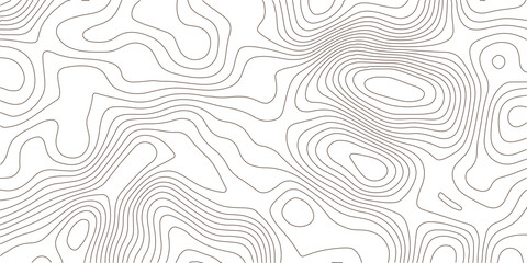 Fototapeta premium Abstract topographic map contour lines pattern background with elevation lines geometric design linear texture geography
