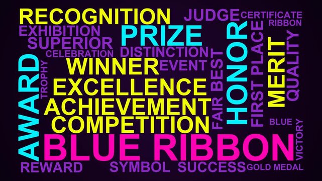 Blue Ribbon Word Cloud