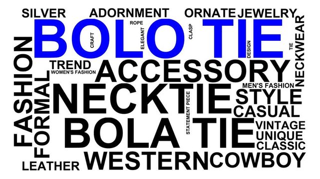 Bolo Tie Word Cloud